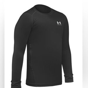 Under Armour Long Sleeve Black Moisture Wicking HeatGear Boys Size XL Shirt